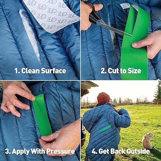 GEAR AID Tenacious Tape 3” x 20” Fabric and Vinyl Gear Repair Tape, Fix Holes and Rips in Puffy Jackets, Rain Gear, Tents, Sleeping Bags and Outdoor Equipment, Gray, 2 Rolls