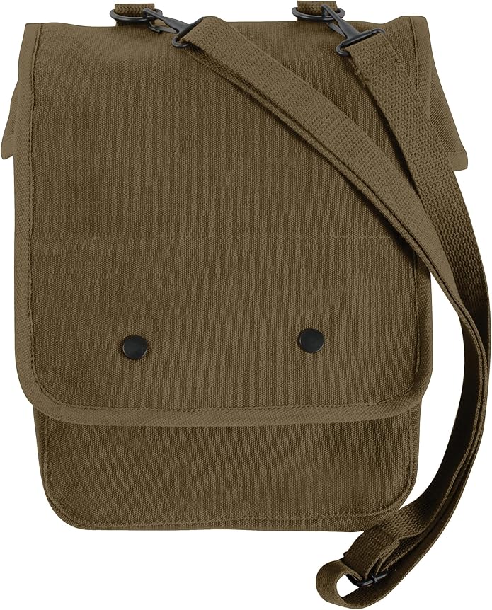 Rothco Canvas Map Case Shoulder Bag – Rugged Crossbody EDC Utility Storage