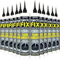 Floor-Fix Pro The Original Adhesive - Extra Strength - Fix Loose & Hollow Tiles, Repair Squeaky Wood Floor - All in One 5/64” Patented Stainless Steel Injection Tip + Anti Clog Cap (12)