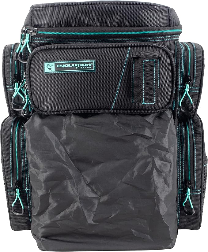 Evolution Fishing Drift Series Tackle Backpack, Outdoor Rucksack w/ 6 Fishing Tackle Trays, Heavy Duty