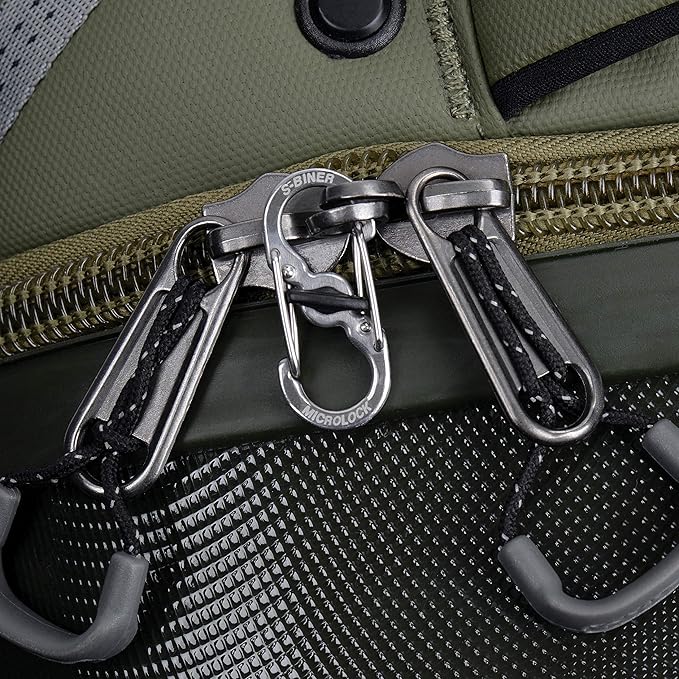 Nite Ize S-Biner MicroLock, Locking Key Holder, Stainless-Steel 2-Pack