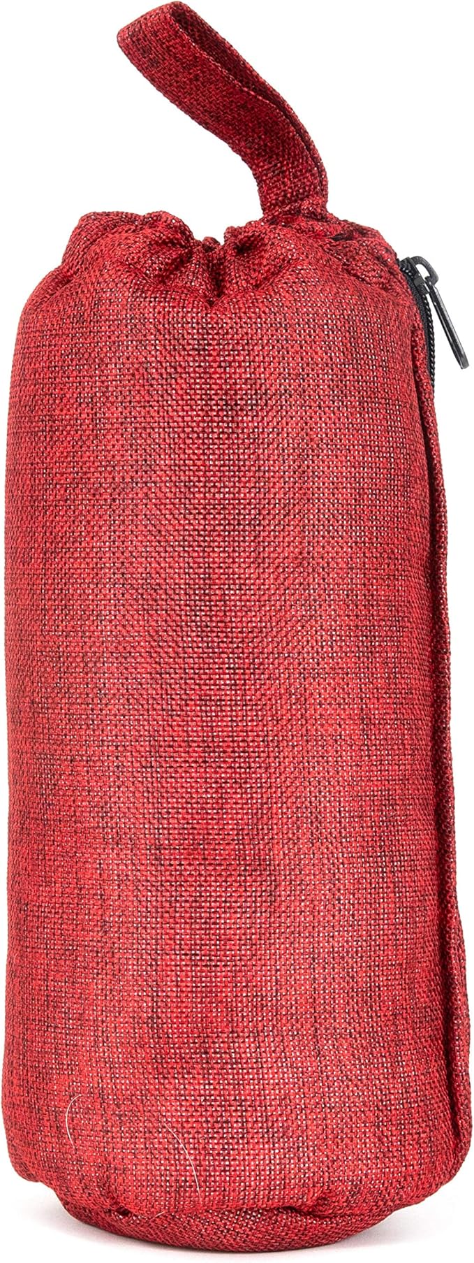 DIME BAGS Nickel Bags Padded Drawstring Duffle Tube, Hemp Protective Sling Bag with Soft Velour Interior, Breakable-Safe Storage for Glass & Gear, Durable Zipper & Strap (10 Inch, Red)