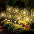 Solar Lights Outdoor, 120LED 8 Pack Fairy Garden Lights Decor for Outside Fireworks Lights Solar Powered for Yard, Patio, Pathway, Walkway, Balcony, Warm White