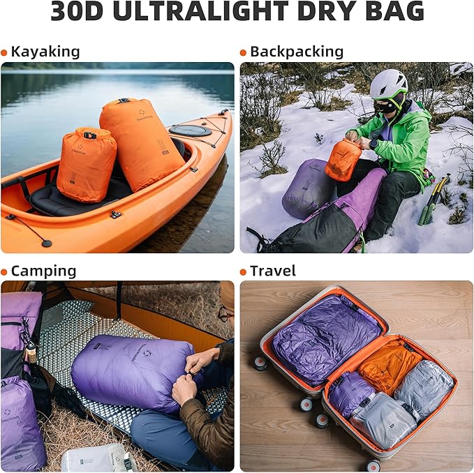 Thous Winds Waterproof Dry Bag - 36L Large Capacity Roll Top Waterproof Dry Sack Keeps Gear Dry for Kayak, Hiking, Camping Outdoors