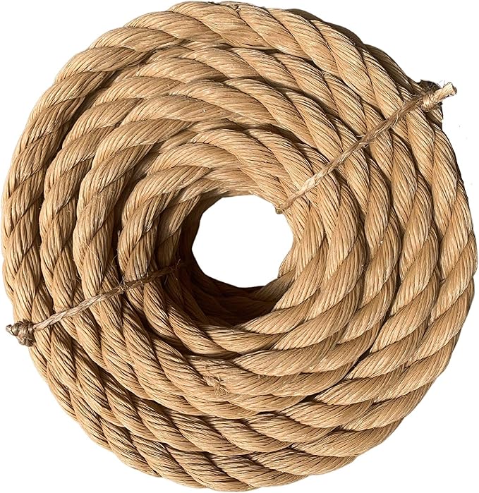 ATERET Twisted ProManila - UnManila Rope I 1/4 inch x 600 feet I 3 Strand Synthetic Polypropylene Rope I Multipurpose, Lightweight, Weather-Resistant Cord for Decor, Landscaping & DIY Projects