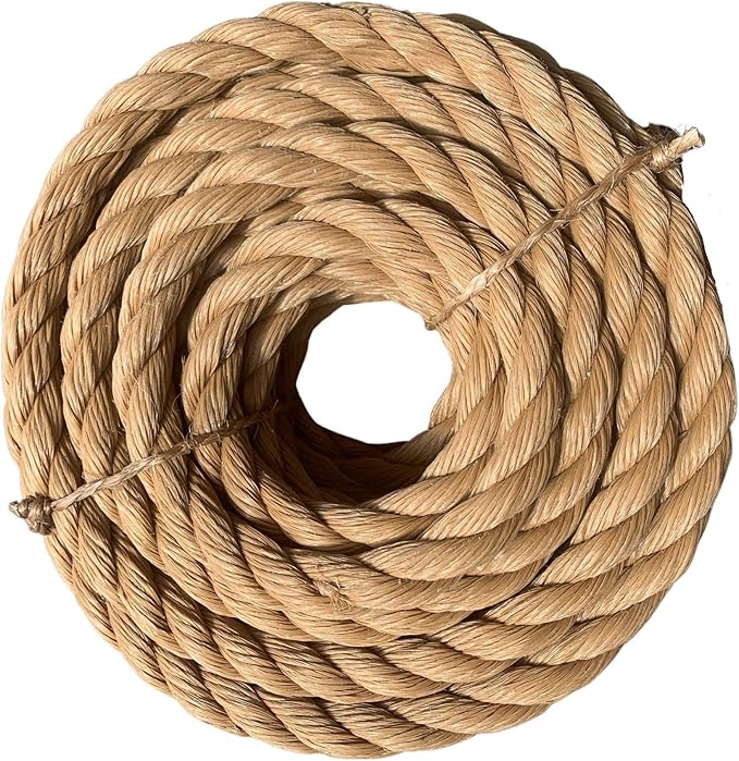 ATERET Twisted ProManila - UnManila Rope I 3/8 inch x 600 feet I 3 Strand Synthetic Polypropylene Rope I Multipurpose, Lightweight, Weather-Resistant Cord for Decor, Landscaping & DIY Projects