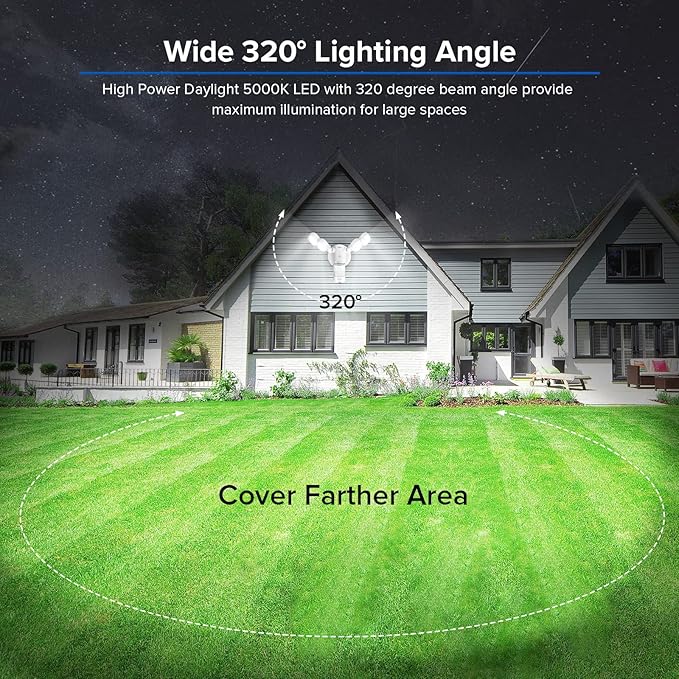 SANSI 30W 4000LM Motion Sensor Outdoor Lights, 5000K 400W Equiv Security Lights, 4 Modes LED Wired Flood Lights Outdoor 320° Wide Angle for House Garage Yard Patio Soffit IP65 Weatherproof