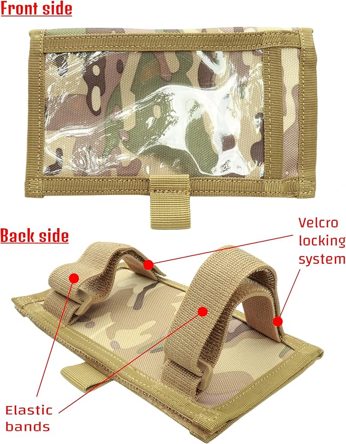 Underalert Tactical Wristband Dope Card Holder Sniper Data Book Quarterback Sleeve Wrist Coaches Football Play Wristbands Youth Flag Armband Sports Coach Playbook Adult