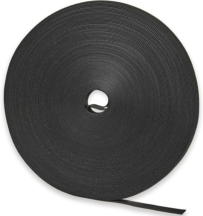125 ft x 1/2 inch Hook and Loop Roll, Reusable Fastening Cable Ties, Multi-purpose Cable Management Wire Ties Cable Straps for Organizing Home, Office and Data Centers