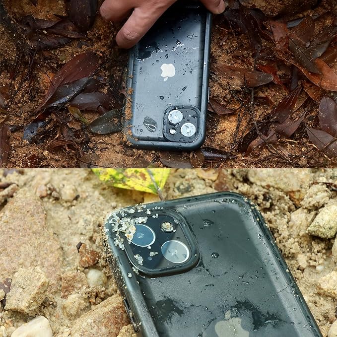 SPORTLINK for iPhone 15 Case - IP68 Waterproof Military Protective Full Body Heavy Duty Shockproof 360 Sealed Dustproof with Camera Screen Protector Phone Cover for i Phone 15 6.1" Black