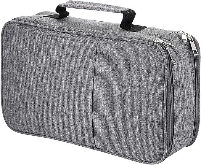 BTSKY Colored Pencil Case 360 Slots Pencil Bag Organizer High Capacity Holder with Double Zippers Multilayer for Crayola Colored Pencils Watercolor Pens & Gel Pens Grey