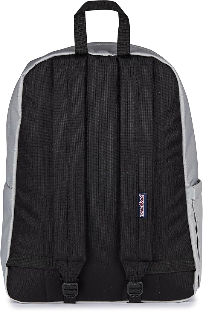 JanSport SuperBreak Plus Backpack with Padded 15-inch Laptop Sleeve and Integrated Bottle Pocket - Spacious and Durable Daypack for Work and Travel - Grounded Grey