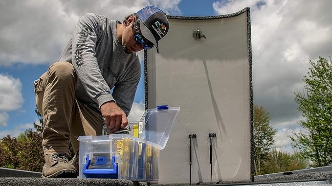 Flambeau Outdoors 4510 Clear Fishing Organizer - Super Half Satchel Soft Fishing Lure Storagees, Bait Organizer, Tuff Tainer with Zerust Anti-Rust Dividers