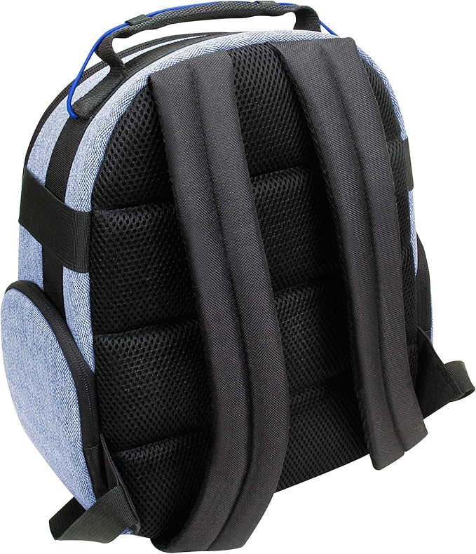 USA Gear Audio Equipment Backpack Fits Audio-Technica System 10, Shure BLX4 Microphone System, Sennheiser EW-DP & more Wireless Mic System - Wireless Microphone Bag Backpack for Recording Mics (Blue)