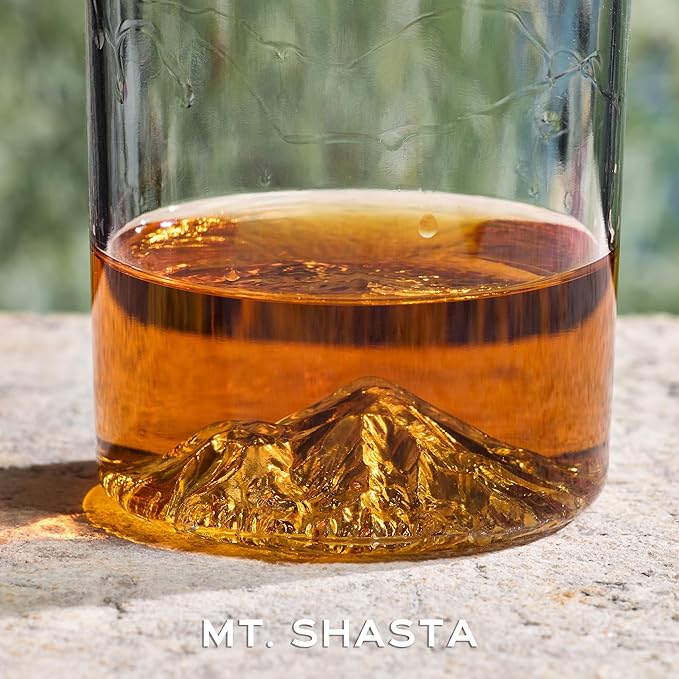North Drinkware California Unbreakable Outdoor Cup Set of 4. Featuring Mt. Shasta, Lake Tahoe, Half Dome and Mt. Whitney — Mountain cups, Father’s Day Gifts for Men, 12-oz tumbler