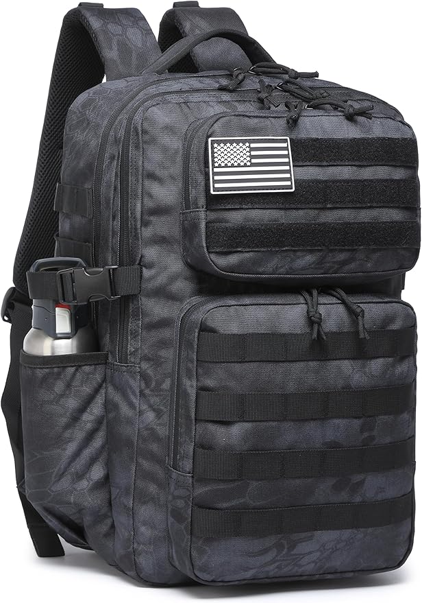 Wotony Military Tactical Backpack for Men Waterproof Daypack 3 Day Assault Pack Molle Bag with Water Bottle Holder