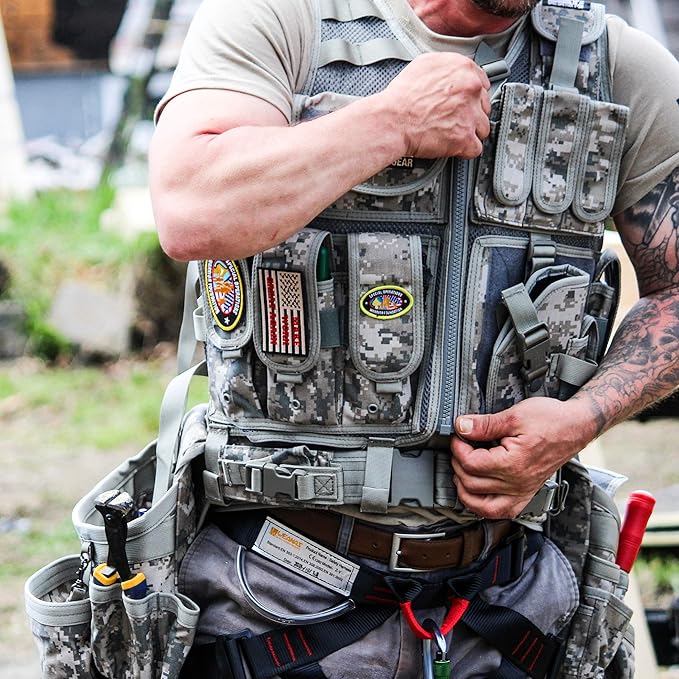 Spec Ops Tool Gear SF-18 Charlie 2.0 Tactical Tool Vest & Belt | Modular MOLLE Vest with Tool Pouches & Weight-Dispersing