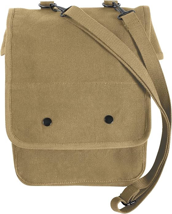 Rothco Canvas Map Case Shoulder Bag – Rugged Crossbody EDC Utility Storage