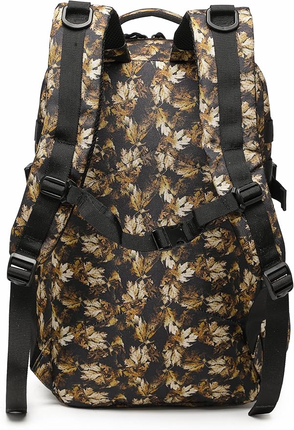 Wotony Tactical Backpack - Military waterproof backpack with multiple pockets and tactical gear for the outdoors (Yellow Maple Leaf, 30L)