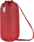 Nickel Bags Padded Drawstring Duffle Tube, Hemp Protective Sling Bag with Soft Velour Interior, Breakable-Safe Storage for Glass & Gear, Durable Zipper & Strap (14 Inch, Red)
