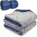 Tirrinia Waterproof Outdoor Blanket with Sherpa Lining, Windproof Triple Layers Warm Comfy Foldable for Camping Stadium, Beach, Picnic, Grass, Concerts, Car, Dog, 51''X 59'' & 59''X 80''