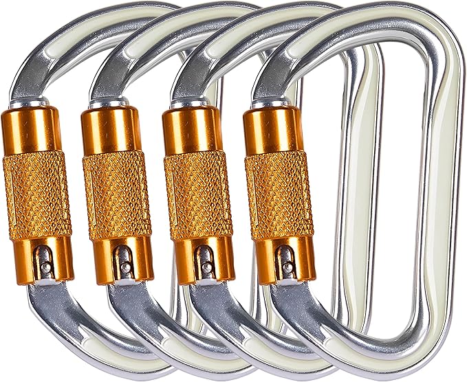 SOB Heavy Duty Steel Carabiner Clips -Auto Locking Climbing Carabiner, Industrial Strength Climbing Hooks for Keychains, Outdoor Gear, Backpacks, Hiking & Camping