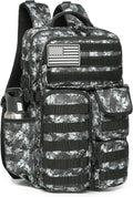 Wotony Tactical Backpack - Military waterproof backpack with multiple pockets and tactical gear for the outdoors (Gray Maple Leaf, 25L)