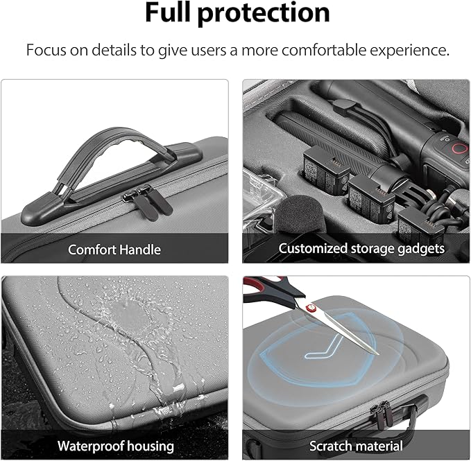 Carrying Case for GoPro Hero 13 12 11 10 9 8 7 Action Camera Hard Organizer Case Carrying Bag Accessories Travel Storage Chest Mount/Media Mod/Volta Protective Housing for dji osmo action 6 5