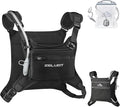 Zelvot Running Vest with 1L Water Bladder, USA Original Patent, Adjustable Reflective Running Hydration Vest, Lightweight Chest Pack for Men Women for Hiking, Cycling (Black, M/L)