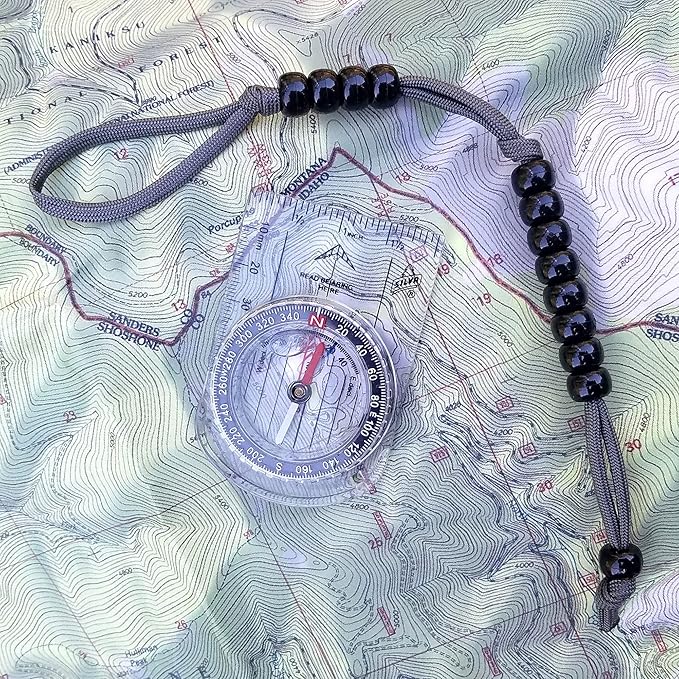 Pace Count Beads/Army Ranger Beads/Distance Counter for Your Land Navigation Kit - Trail Counter Hiking Beads for Compass Land Navigation as Part of an Orienteering Kit