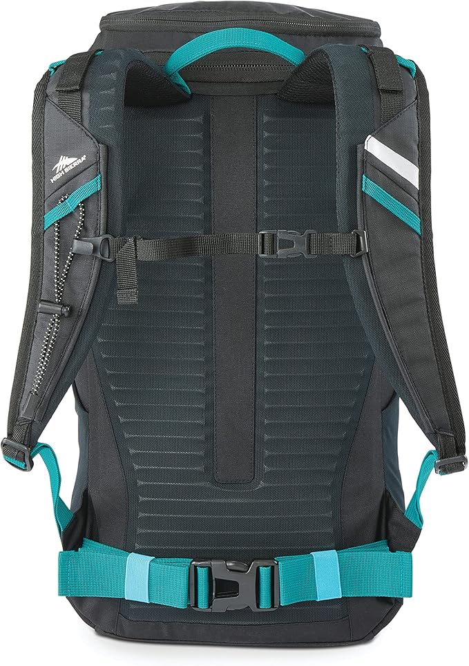 High Sierra Pathway 2.0 Backpack with Hydration Storage Sleeve, for Hiking, Biking, Camping, Traveling, Black, 30L