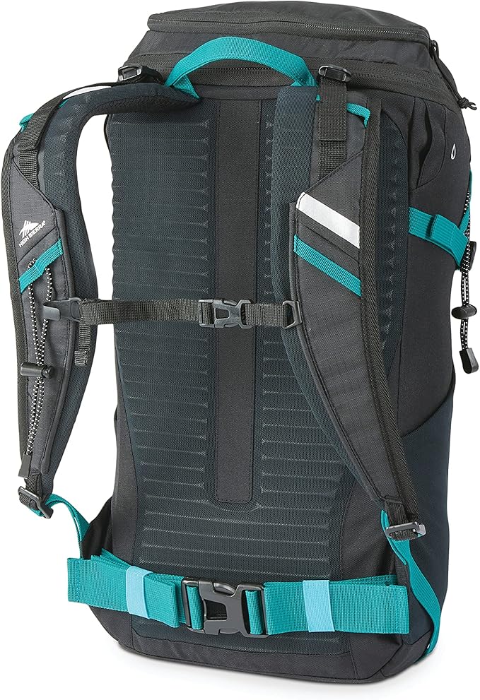 High Sierra Pathway 2.0 Backpack with Hydration Storage Sleeve, for Hiking, Biking, Camping, Traveling, Black, 30L