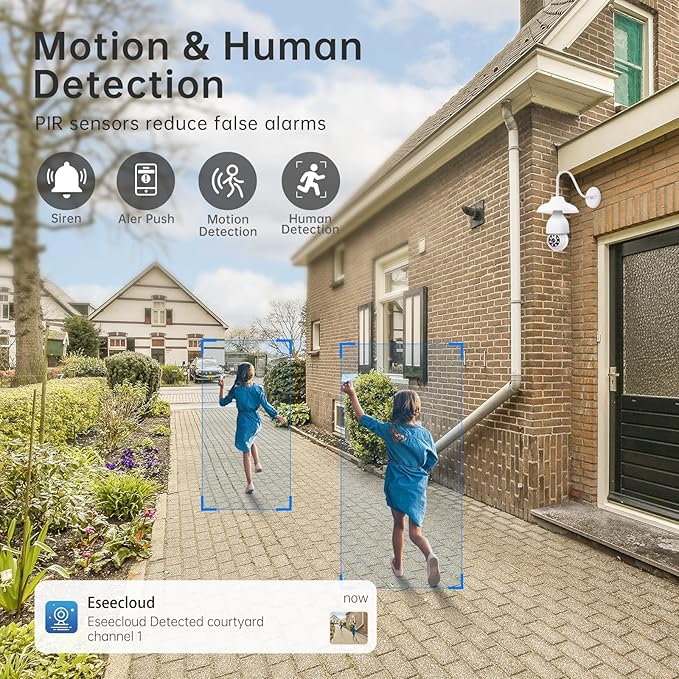 NoahTec 5MP Light Bulb Security Camera 5G&2.4G WiFi Security Cameras Wireless Outdoor Indoor,360°Bulb Cameras for Home Security Outside Indoor,Motion Detection and Alarm,Two-Way Talk 2 Pack (5MP)