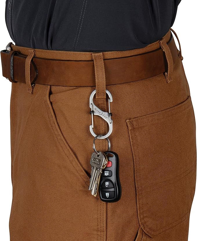 Nite Ize Size-3 S-Biner SlideLock Dual Carabiner, Locking Gates, Stainless Steel (Pack of 2)