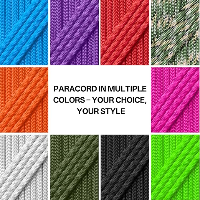 Paracord Rope 750 - Parachute para Cord 4mm 11 Strand Spool Rope Utility Nylon String for Outdoor Camping Survival Utility Tent Crafting DIY Projects - Camo Green 1000ft