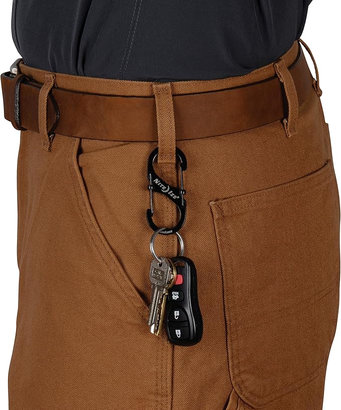 Nite Ize LSB3-01-R6 S-Biner SlideLock Dual Locking Carabiner, Size #3, Stainless (Pack of 2)