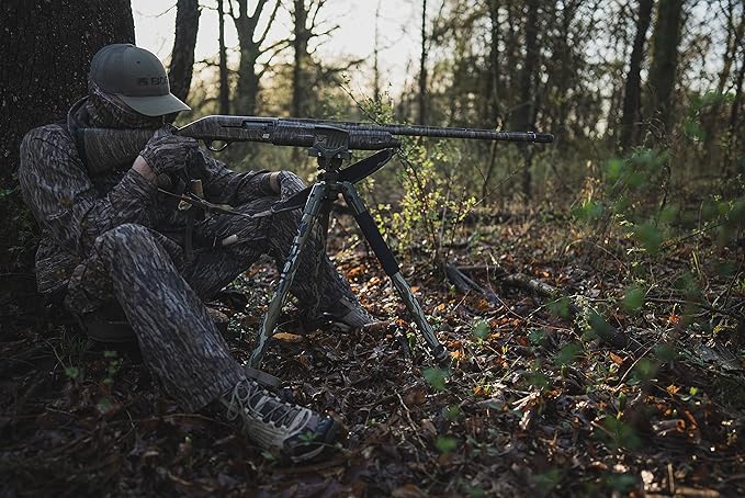 BOG DeathGrip Aluminum Tripod with Durable Frame, Lightweight, Stable Design, Bubble Level, Adjustable Legs, Shooting Rest, and Hands-Free Operation for Hunting, Shooting, and Outdoors