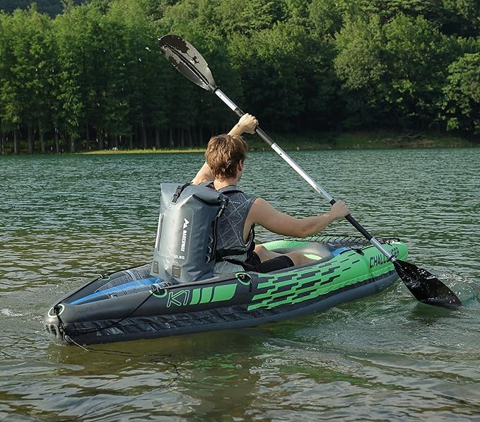 MARCHWAY Roll Top Waterproof Backpack, Floating Dry Bag 20L/30L/45L with Ergonomic Rectangular Base, Cushioned Back, Hip Strap for Hiking Camping Kayaking Travel (Grey, 20L)