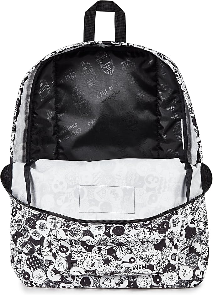 JanSport SuperBreak One Backpack - Durable, Lightweight Bag with 1 Main Compartment, Front Utility Pocket with Built-in Organizer, Premium Backpack, Doodle Dots