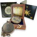 Brass Compass Gift to My Son Never Forget I Love You, Sentimental Keepsake from Mom Dad Grandparents, Inspirational Guidance Compass Gift for Son Graduation Birthday Baptism Confirmation Gift Idea