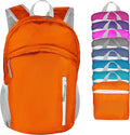 Waterproof Foldable Backpack Dry Storage Lightweight Daypack 35L Outdoor Backpack for Beach Men Women Orange
