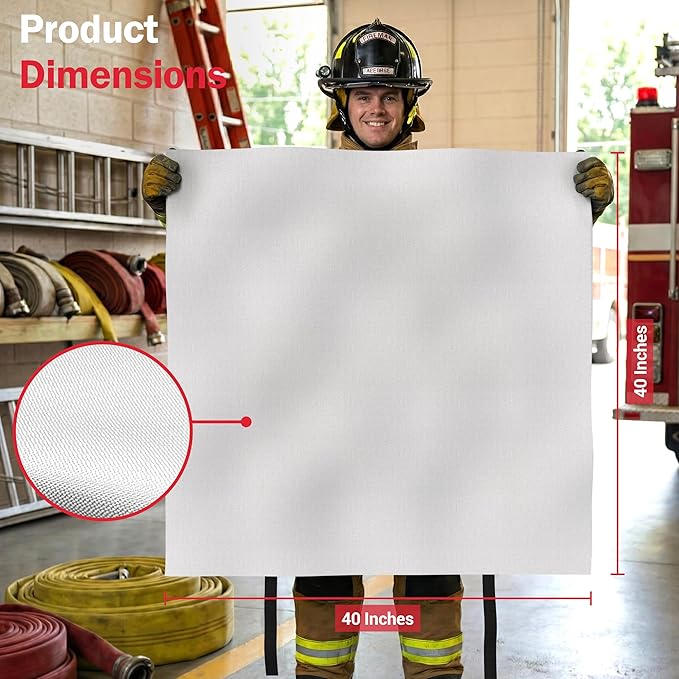 National Park Foundation Partner Emergency Fire Blanket, 40”x40” UM9 Fiberglass Fire Blanket for Outdoor, Home and Kitchen Fires, Camping Gear, Emergency Safety Protection, Designed in The USA