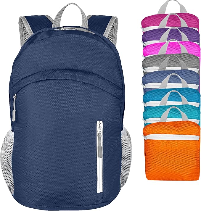 Waterproof Foldable Backpack Dry Storage Lightweight Daypack 35L Outdoor Backpack for Beach Men Women Dark Blue