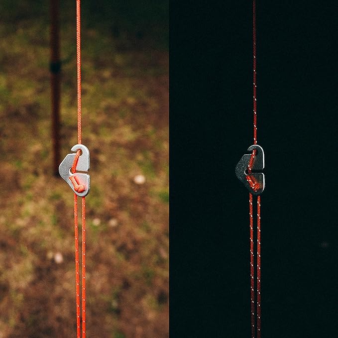 GEAR AID 175 Paracord, Lightweight Visible Guyline for Securing Tarps and Tents, or use as a Clotheslines for Camping, Hiking and Traveling, 100 ft, Orange Reflective