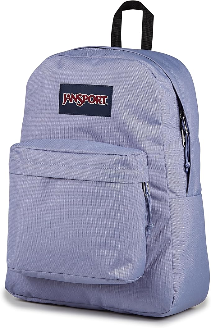 JanSport SuperBreak Plus Backpack with Padded 15-inch Laptop Sleeve and Integrated Bottle Pocket - Spacious and Durable Daypack for Work and Travel - Lavender Ash