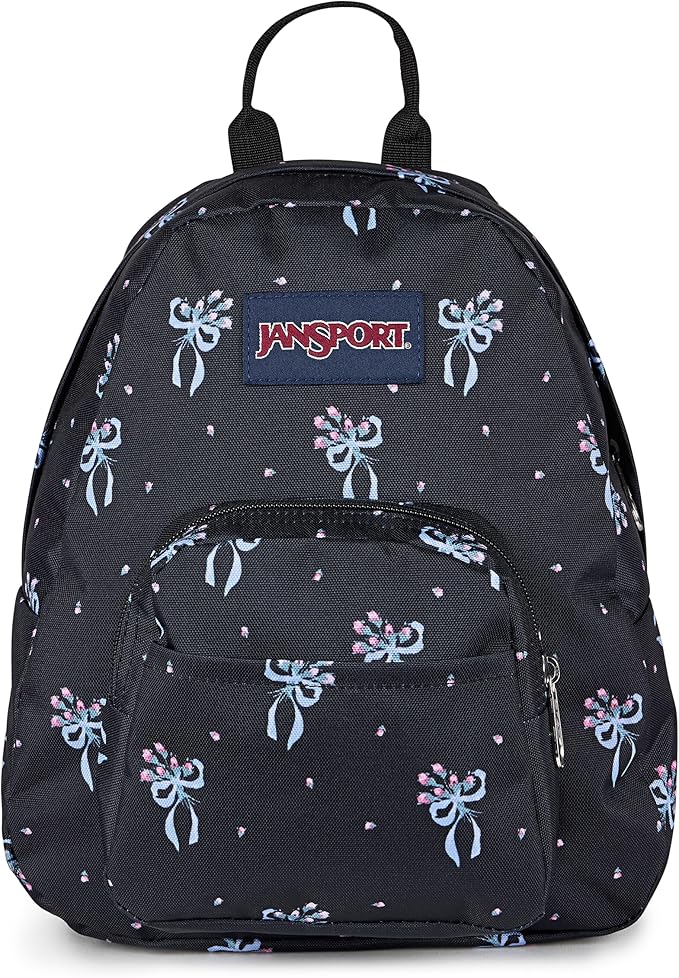 JanSport Half Pint Mini Backpack, 10.2 L - Durable Mini Bag Purse with Adjustable Shoulder Straps, Single Main Compartment, Zippered Stash Pocket, Pastel Petals