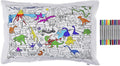 Coloring Pillowcase for Kids – Reusable DIY Pillow Cover with Washable Markers, Educational Arts & Crafts Activity for Boys & Girls, Fun Gift for Creative Play, Machine Washable - eatsleepdoodle