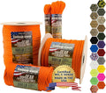 TOUGH-GRID 550 Paracord, Type III Mil-Spec Nylon Rope - 50 Ft Neon Orange Tactical Survival Cord