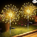 suddus Solar Garden Lights Outdoor Waterproof Decorative, Upgrade 2Pack 150LED Firework Lights, Solar Fairy Lights for Yard, Garden, Party, Patio, Pathway, Flowerbed - Warm White