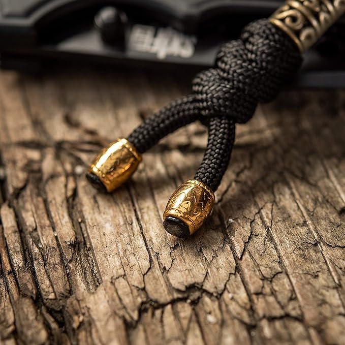 M-Tac Skull Knife Lanyard with Bead – Paracord Lanyard for Knives & EDC – Tactical Knife Fob Pull Cord – Durable Paracord